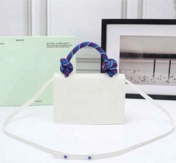 Velmora Jitney 1.4 Shoulder Bag – Gummy White & Blue Arrows Edition ( Off-White )