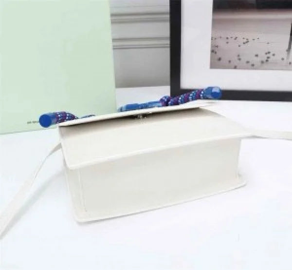 Velmora Jitney 1.4 Shoulder Bag – Gummy White & Blue Arrows Edition ( Off-White )