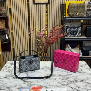 Velmora Signature Handbag – Sapphire Blue, Premium Edition (Tory Burch