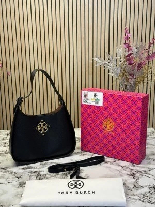 Velmora Miller Small Shoulder Handbag – Noir Black, Premium Edition ( Tory Burch )