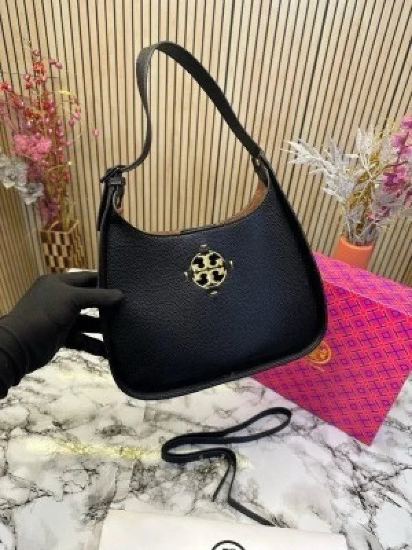 Velmora Miller Small Shoulder Handbag – Noir Black, Premium Edition ( Tory Burch )