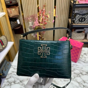 Velmora Britten Handbag – Croc-Embossed Brown, Premium Edition ( Tory Burch )