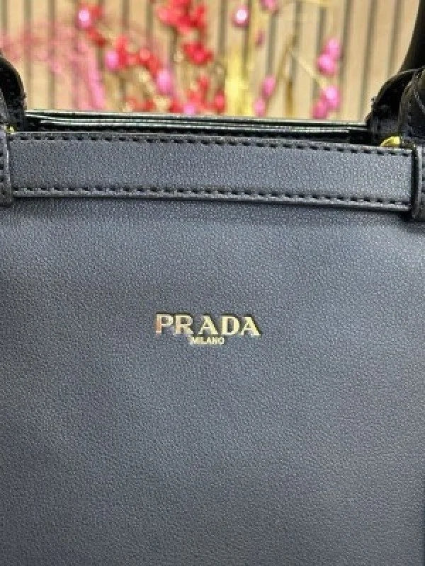 Velmora Buckle Handbag – Noir Black, Premium Edition ( Prada )
