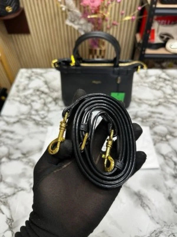 Velmora Buckle Handbag – Noir Black, Premium Edition ( Prada )