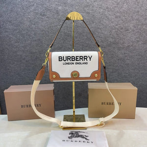 Velmora Vintage Logo Handbag – Heritage Luxe White Edition ( Burberry )