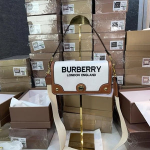 Velmora Vintage Logo Handbag – Heritage Luxe White Edition ( Burberry )