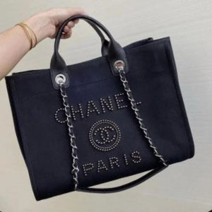 Velmora Pearl Tote Bag – Noir Luxe Edition ( Chanel )