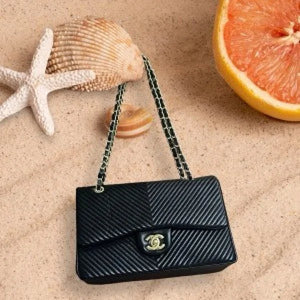 Velmora Chevron Flap Shoulder Bag – Noir Luxe Edition ( Chanel )