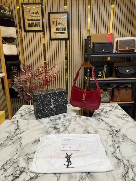 Velmora Leather Hobo Shoulder Bag – Noir Luxe Edition ( YSL )