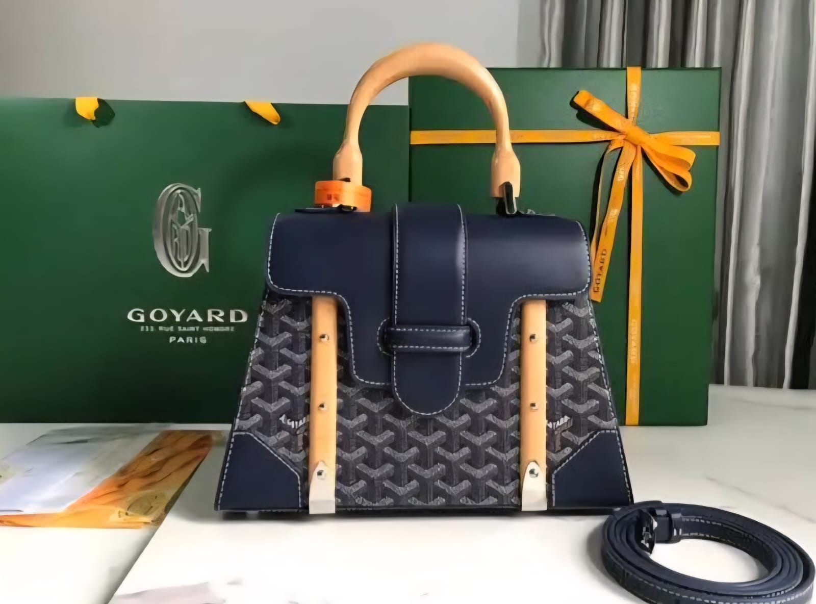 Velmora Structured Mini Saigon Hand & Shoulder Bag – Goyard